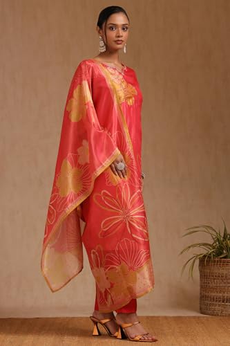 Soch Women's Tissue Chudidar Set (EWA5CD22060_Red