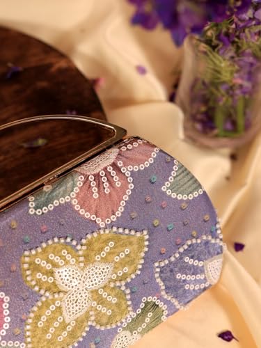 THE TAN CLAN Riveria Multicolor Capsule Clutch | Colorful Evening Bag for Women | Party & Festive Clutch Purse