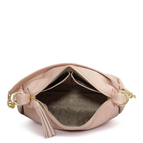 Da Milano Leather Pink Leather Hobo (Medium)