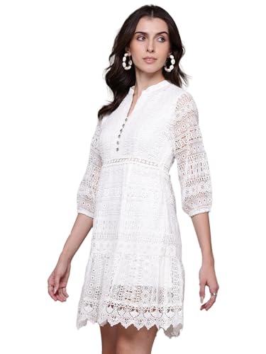 Label RITU KUMAR White Perrie Short Dress
