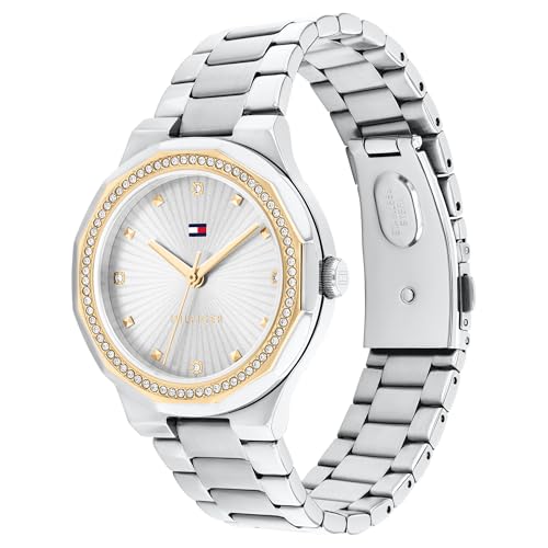 Tommy Hilfiger Quartz Silver Dial Stainless Steel Strap Watch for Women