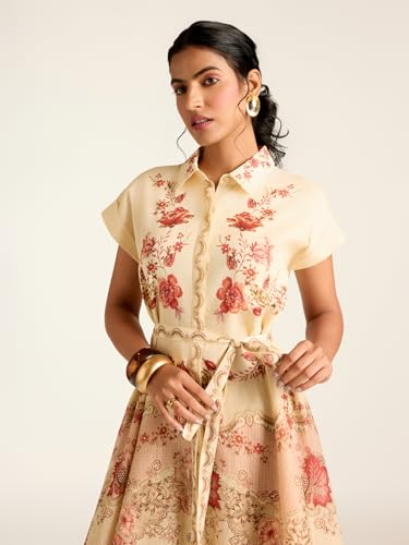 Label RITU KUMAR Ecru Melania Short Dress