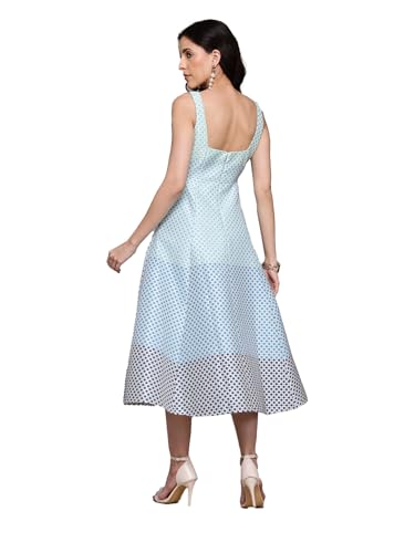 Label RITU KUMAR Blue Eloise Jacquard Long Dress