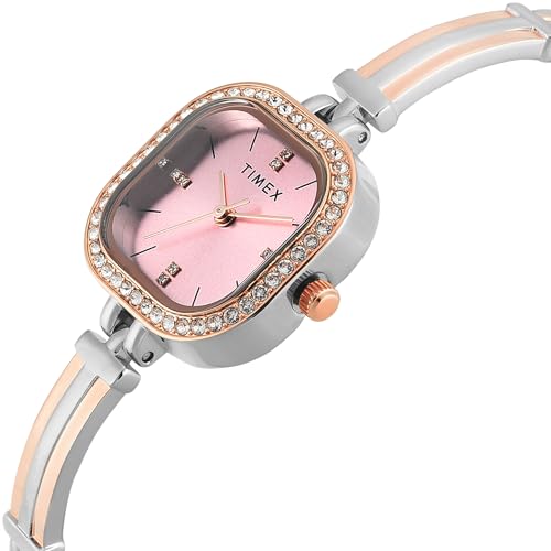 TIMEX Pink Square Dial Analog Women's Watch - TWEL22903