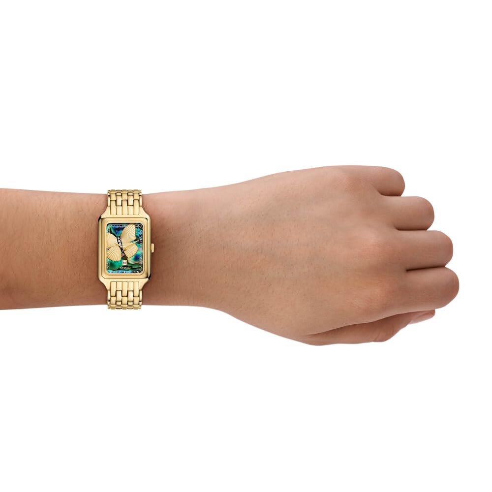 Fossil Analog Women Off-White Gold Raquel Quartz Stainless Steel Watch ES5409