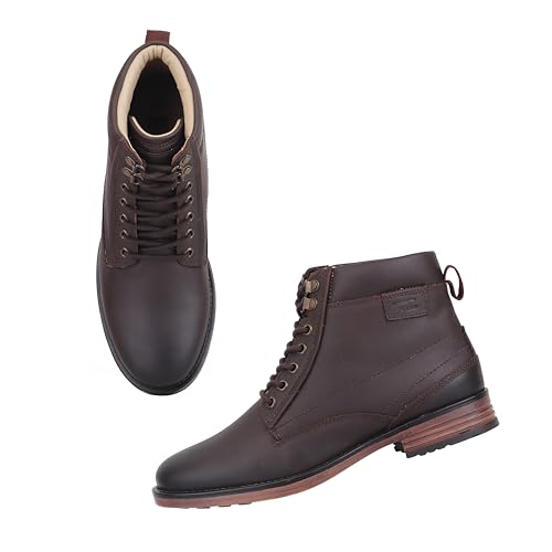 Red Chief Ankle Casual Laceup Shoes for Men | Brown UK08