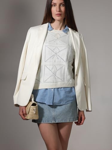 VERO MODA Women's Relaxed Fit Beige Sweater