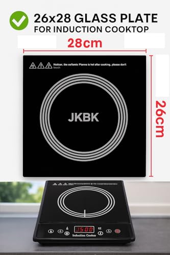 J K b K – Glass Plate Compatible with PHILLIPS Induction Cook Top – Size : 26 x 28 cm