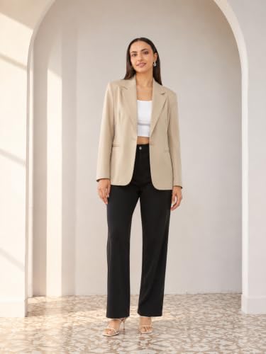 SaintX Women’s Formal Blazer, Fully Lined || Tailored Fit || Office & Business Wear