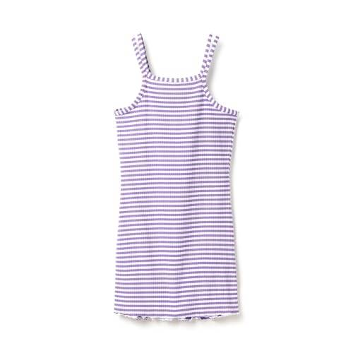 UNITED COLORS OF BENETTON Regular Fit Round Neck Striped Rib Knit Tank Dress (Size: 2-3 Years)-25P3E07G3252I902 White
