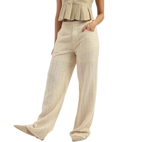 United Colors of Benetton Women's Wide Leg Trousers (25P4WVNBT186I901_Beige
