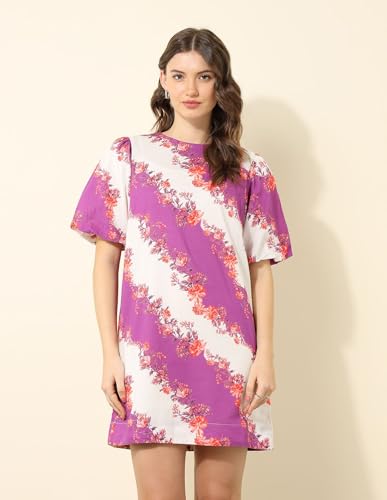 U.S. POLO ASSN. Women's Cotton Shift Mini Dress (UWSS25DRS160 Multicolor