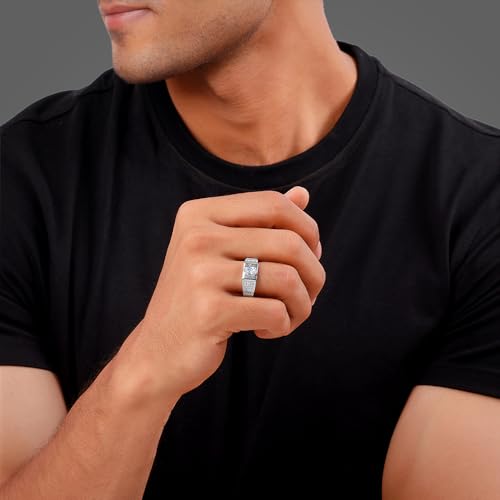 GIVA 925 Silver Signet Ring For Him, Adjustable | Gifts for Men and Boys | With Certificate of Authenticity and 925 Stamp | 6 Months Warranty