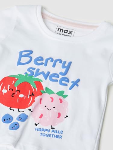 Max Girls Printed T-Shirt - Pack of 3 (Multicolour_18-24 M)