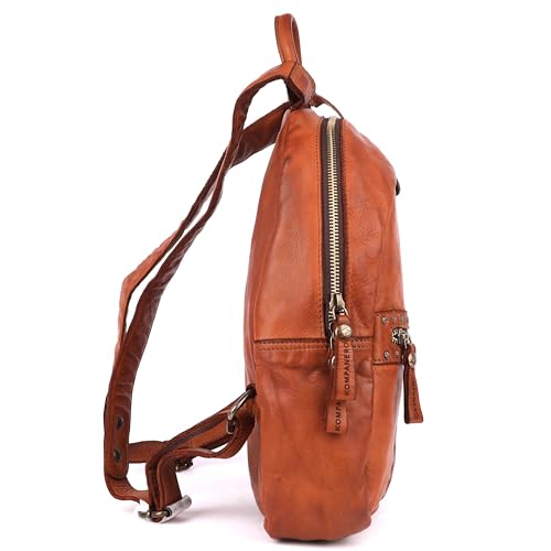 KOMPANERO Genuine Leather Backpack (B-13426-Cognac)