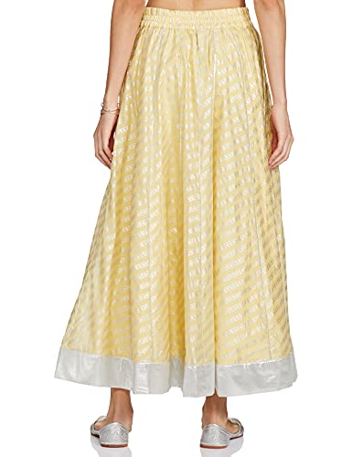 W for Woman Women's Maxi Skirt (18FES55358-50099_Yellow_WM_Yellow_M)