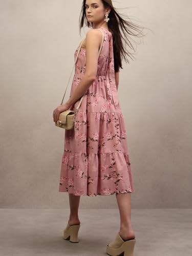 VERO MODA Women's A-Line Pink Dress