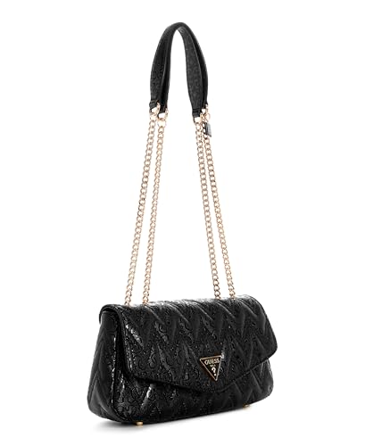 GUESS Black Quilted Adelard Crossbody Bag