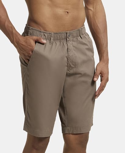 Jockey Men's Regular Shorts (1203_Dark Khaki_XL_Dark Khaki_X-Large)