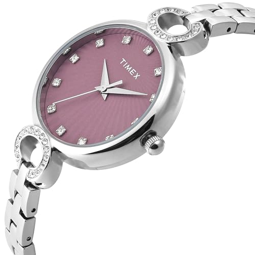 TIMEX Purple Round Dial Analog Women's Watch - TWEL22700