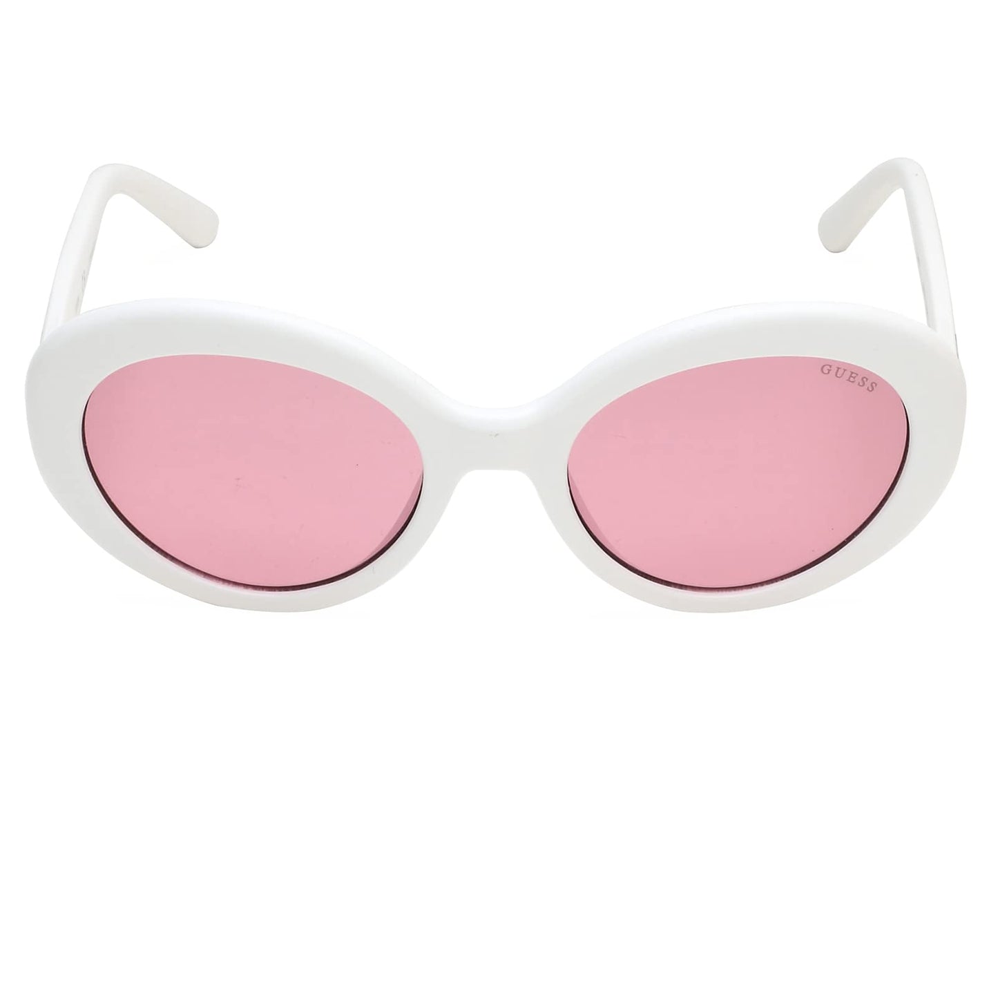 Guess Solid Oval Women Sunglasses - (GU7576 21S 55 S |55| Pink Color Lens)
