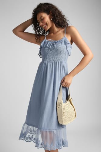 American Eagle Ruffled Midi Dress