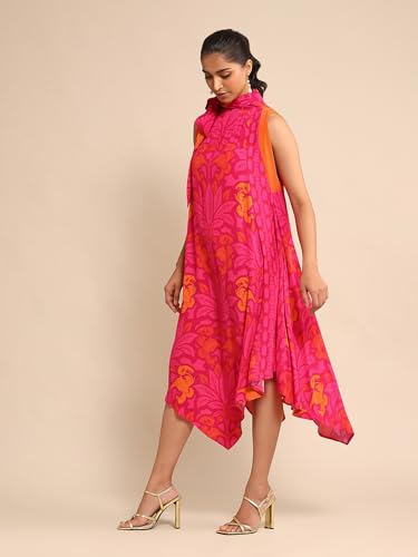 Ritu Kumar Fuschia Floral Print Dress