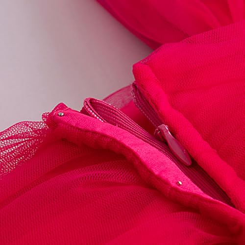 Hopscotch Girls Floral Applique Party Dress in Magenta Color for Age (2-3 Years)