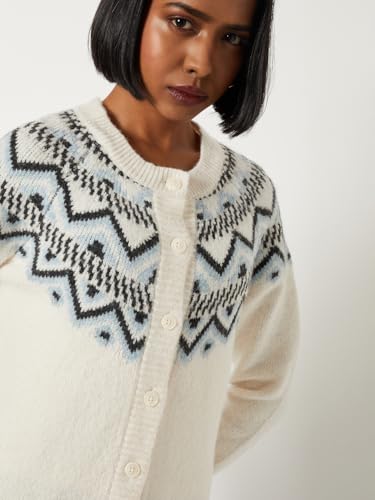 Max Women Knit Cardigan (Off White_S)