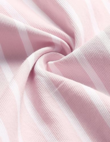 U.S.Polo Association Men's Casa De Campo Vertical Striped Shirt (USSHT3369_Pink_46)