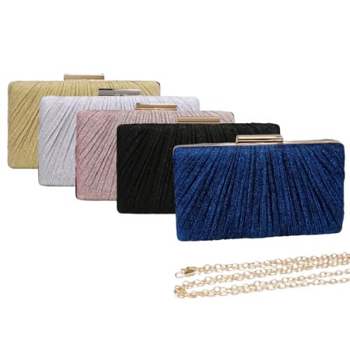 Mastyle® Wrinkled Handbag For Women With Chain Handle And Simple Compact Clutch Design