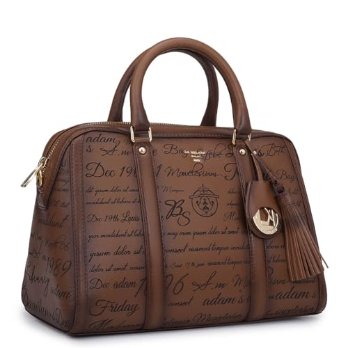 Da Milano Leather Satchel for Women - Brown