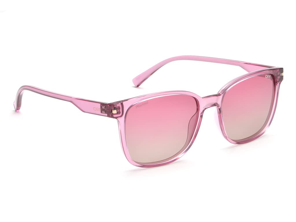 IDEE 100% UV protected sunglasses for Women | Size- Medium | Shape- Square | Model- IDS2753C4PSG (Shiny Crystal Pink)