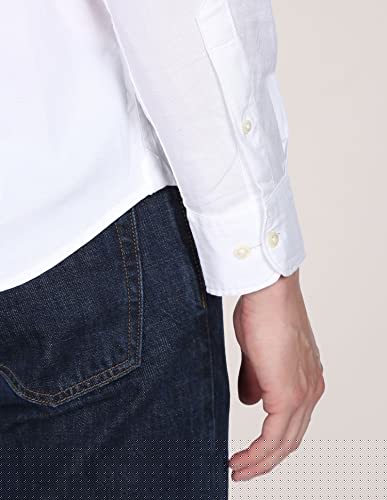 U.S. POLO ASSN. Mens Solid Dobby Fs Regular Fit Shirts (Usshtfx0006_White_M)