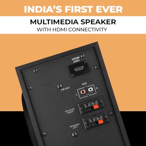 OBAGE Essential -5 2.1 Home Theatre System 80 Watt with HDMI ARC, Digital Bass Treble Control,Bluetooth 5.3v, USB,FM and AUX