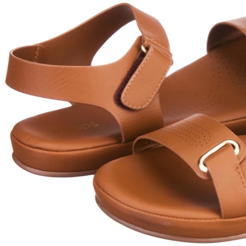 Woodland Women's Tan SOFTY Sandal-7.5 UK (41 EURO) (LSO 403)