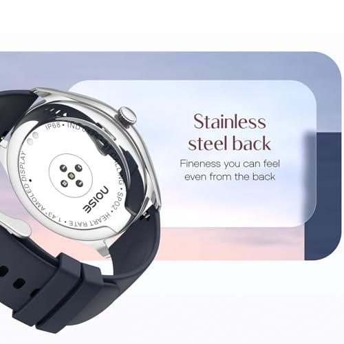 Noise Twist 2 Smart Watch with 1.43” AMOLED Screen, AI Search & Voice Assistant, Bluetooth Calling, Stainless Steel Back, 7-Day Battery, 100+ Watch Faces, Health Suite, IP68 (Gold Link)