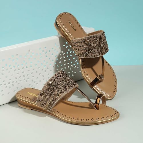 Mochi Women Chappals UK/4 EU/37(35-2114)