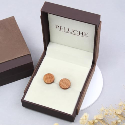 Peluche Natural Wooden Cufflinks for Men