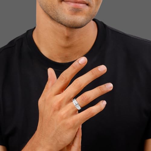 GIVA 925 Silver Monolith Ring For Him, Fixed Size, Indian -17 | Gifts for Men and Boys | With Certificate of Authenticity and 925 Stamp | 6 Months Warranty