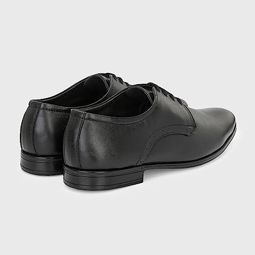 Blue Leather By Centrino Lace-up Men's Formal Shoe | Stylish with Soft Cushioned Insole | Trendy Lace-Up Design | Durable Leather with Anti-Skid Sole | Perfect for Formal Wear_3914-1_Black_6