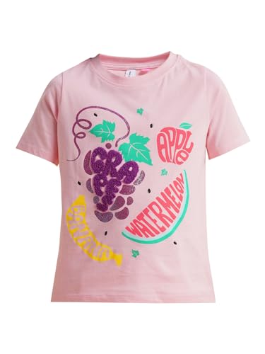 VERO MODA Girl's Regular Fit Pink T-Shirt
