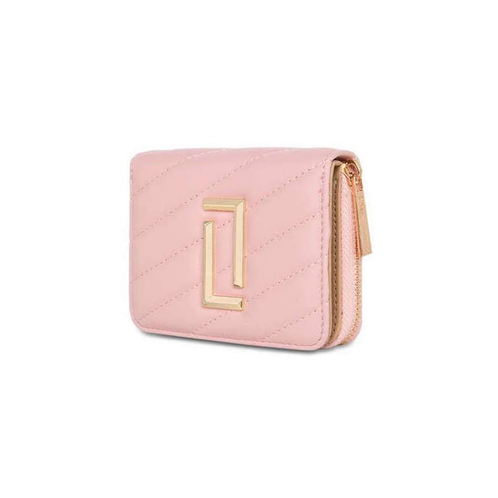 Lavie Luxe Women's Diagonal Flap Quilted Small Zip Wallet |Ladies Gift