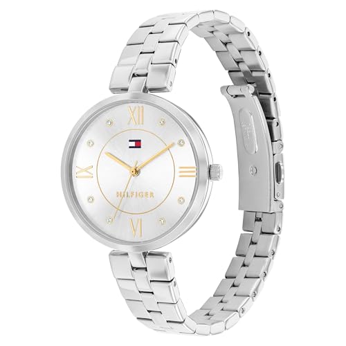 Tommy Hilfiger Quartz Silver Dial Stainless Steel Strap Watch for Women