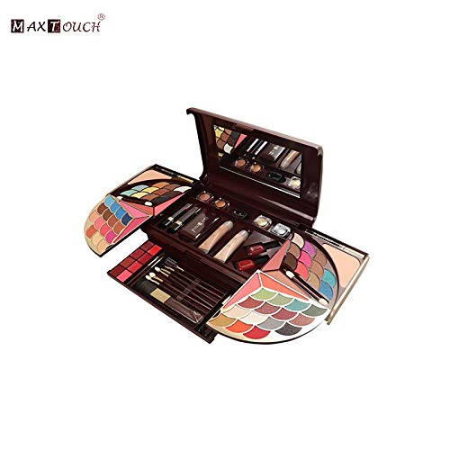 MaxTouch #2161 Professional Makeup Kit with mascara, Brushes, eyeshadows, Blush and powder cake etc.
