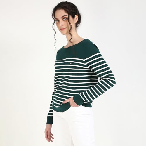 Tommy Hilfiger Womens Green Color Sweater (XS)