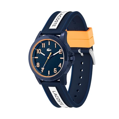 Lacoste Rider Qtz Basic Blue Round Dial Unisex Watch|Blue Silicone Material|Multi Color Band - 2020142