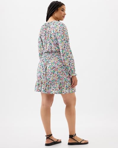 GAP Women's Rayon Fit and Flare Above The Knee Casual Dress (442528425_Multi Multicolour