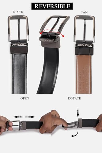Men Black Solid Formal Belt