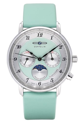 Zeppelin Women's Quartz Watch with Moon Phase and Leather Strap